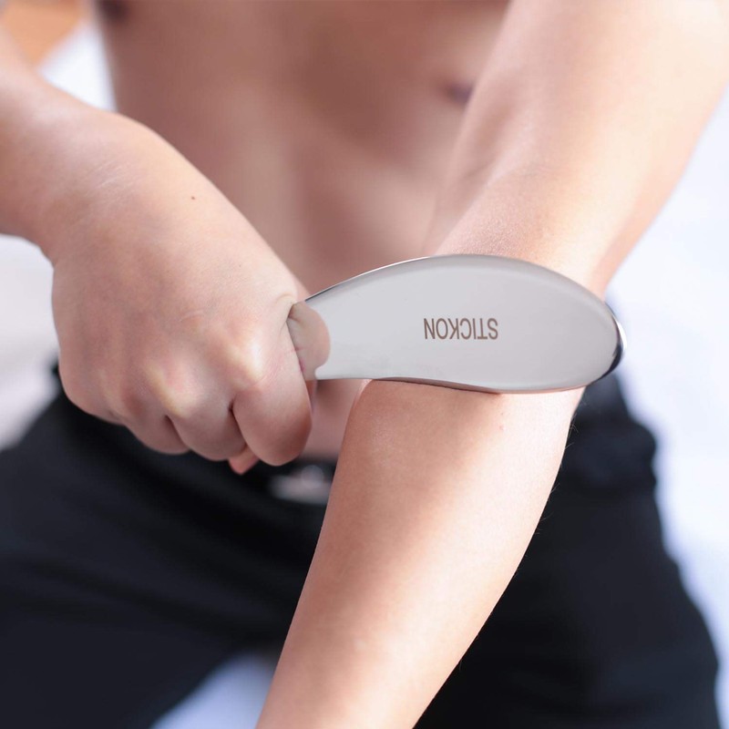 JustSun Gua Sha Scraper Soft Tissue Massage Tools Stainless Steel