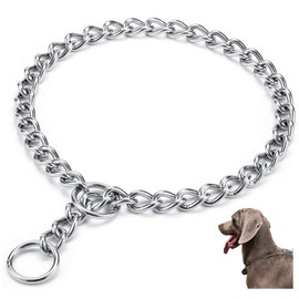 DRID Collar de Entrenamiento Castigo Collar Adiestramiento de Perros Cadena, Ajustable para Perros Pequeños, Medianos y Grandes (Pequeño 2mm)