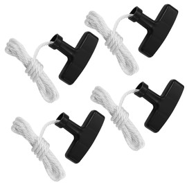 MAEZOE 4pcs Lawn Mower Pull Cord with T-Handle, Universal Pull Cord Rope Replacement Kit for Lawn Mowers, Generators, Trimmers – Heavy Duty, Easy to Install, Ergonomic Grip