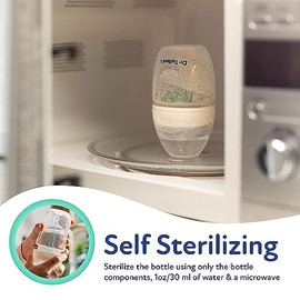 Dr. Talbot's - Botellas anticólicos con chupete flexible suave - 6 onzas - (paquete de 4) biberones para bebés recién nacidos de 0 meses - Biberones autoesterilizantes con pezón flexible suave de