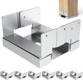 6 pcs 6x6 Galvanized Post Base for Concrete, Post Deck Base Anchor with 1" Standoff for Deck/Gazebo/Pergola/Porch