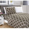 Elegant Comfort 4-Piece Quatrefoil Printed Deep Pocket Bed Sheet Set,