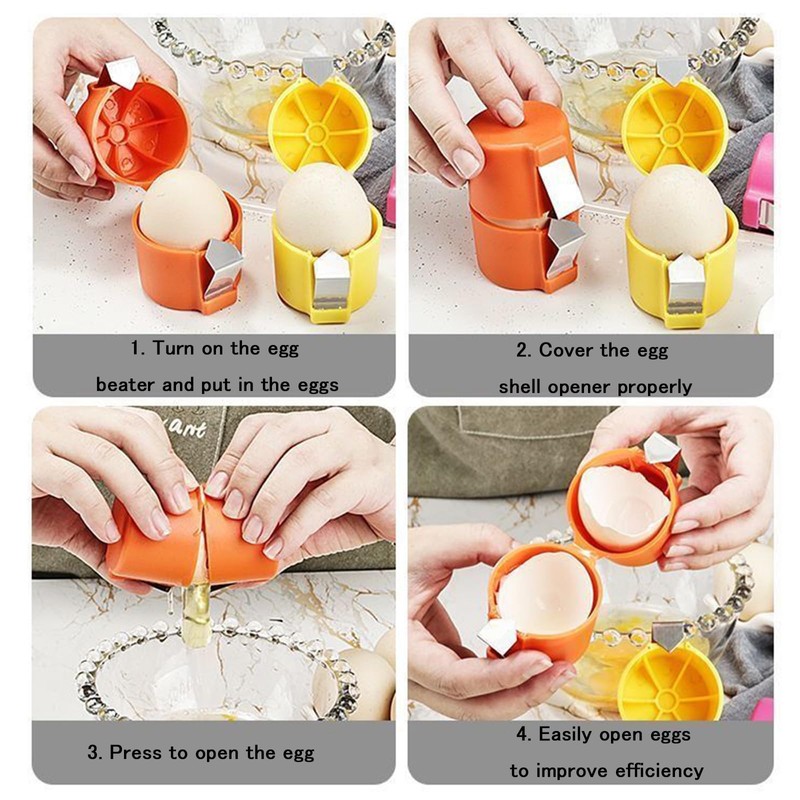 Egg Shell Opener, 3 Pcs Easy Egg Cracker, High-Efficiency Egg