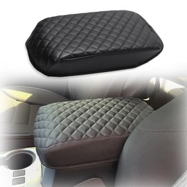 Center Console Cover Fits Toyota 4Runner 5th Gen 2010-2015 2016 2017 2018 2019 2020 2021 2022 2023 2024 Leather Armrest Box Protective Console Arm Rest Box Lid Middle Console Cover Accessories Black