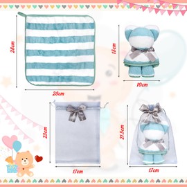 Tumao Petite Gift Towel Bear, Handkerchief Bear, Cute, Bear, Towel, Gift, Christmas, Retirement, Hospital, Wedding, Birthday, Return, Thank You, Prize, White Day, Gift Wrapping Bag (Set of 10)