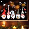 Window Sticker Christmas Winter 5 Gnomes Gnome and Snowflakes Window