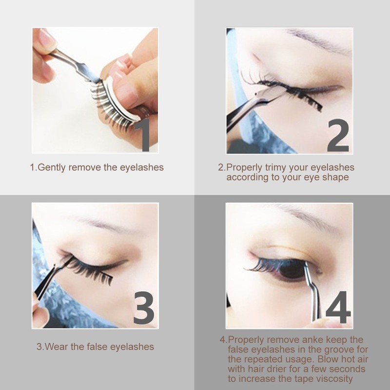 IKIBITY Self-Adhesive Eyelashes No Glue Involved Fake Lashes Extensions Reusable