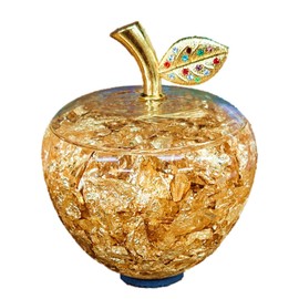 Gold Apple, Birthday, Anniversary, Celebration, Gift, 60th Birthday, Retirement, Mother's Day, Respect for the Aged Day, Christmas, For Women and Men, Gift, Feng Shui Fortune Figurine