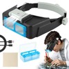 Lupa para diadema con luz LED, lupa recargable de 1.5X