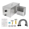 BEAMNOVA Commercial Grease Trap 25lbs Stainless Steel Interceptor, Side Inlet
