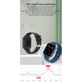 ATGTGA Smart Watch,1.95" Fitness Tracker Watch(Answer/Make Call,Always-on Display),Women Watches for iOS&Android Phones (Blue)