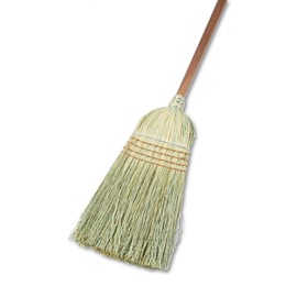 Boardwalk 932YCT Warehouse Broom Corn Fiber Bristles 42-Inch Wood Handle Natural 12/Carton