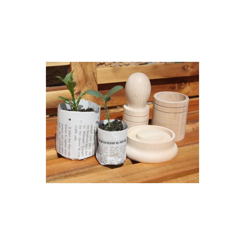 Greena® Seedling Paper Potter - Makes 2 Sized Paper Pots!