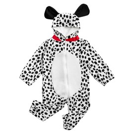 HollyHOME Baby Romper Dalmatian Puppy OneSize for Kids One Piece Dog Sleeping Wear Cosplay Costume for 0-6M