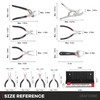 10PC Pliers and Wrench Set with Storage Rack – Includes