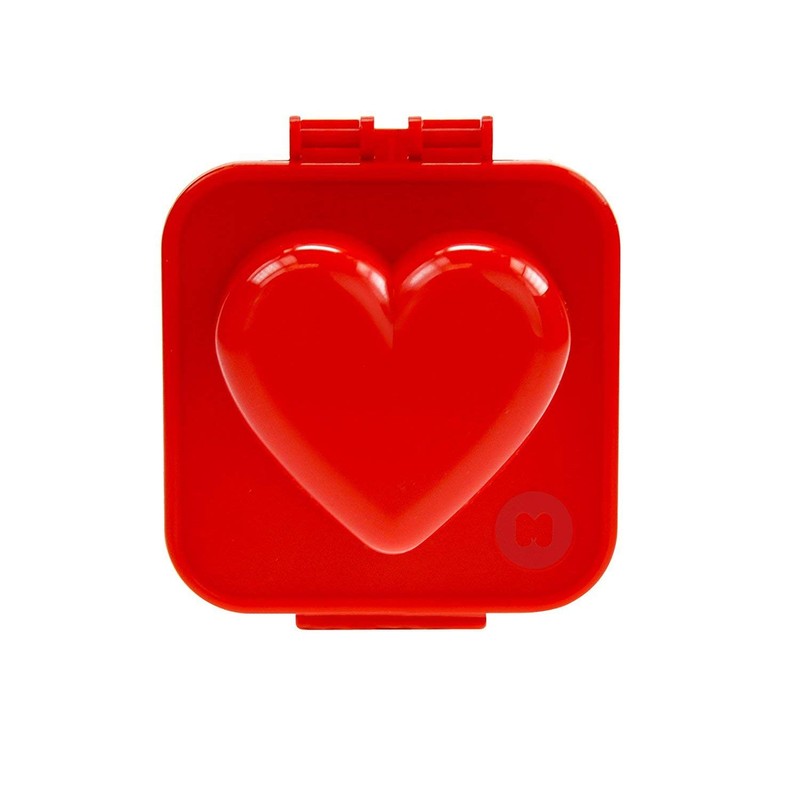 MUSTARD Eggspress-Heart-Eierform in Herzform, Kunststoff, Rot, 4 x 8 x