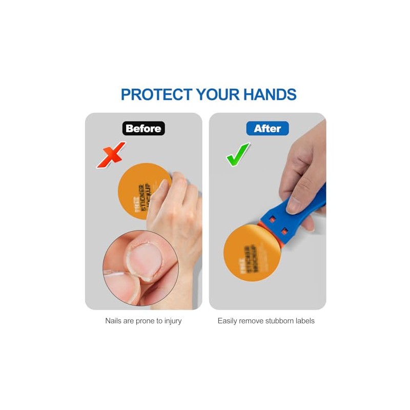 Plastic Razor Blade Scraper with Carry Case, 2 Pack Razor