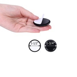 Ezprotekt 24 Pack 1-3/4" Self-Stick Round Carpet Furniture Sliders Furniture Moving Slider for Carpet, Heavy Duty Self-Adhesive Furniture Movers Moving Pads Chair Glides for Carpet (Round, Black