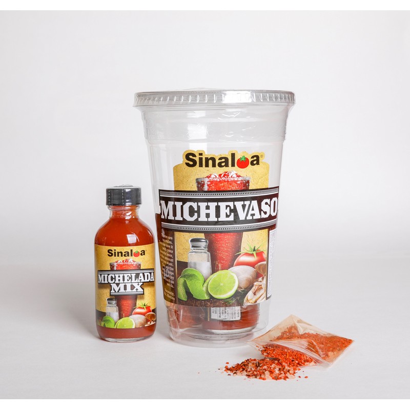 Salsa Sinaloa Michevaso, Michelada Cups 24 oz Set of 3