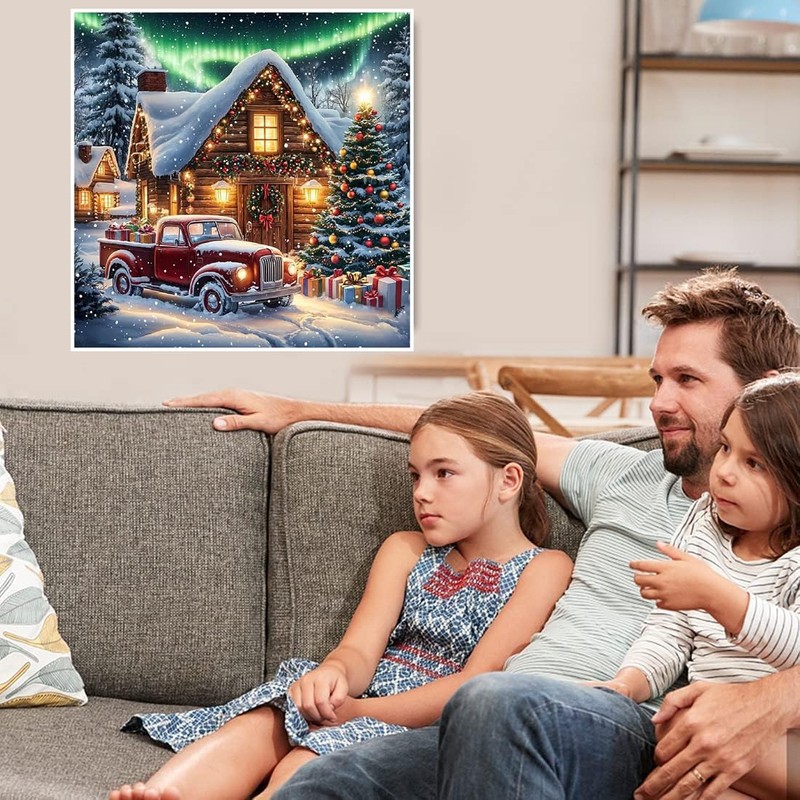 VIGEGU Christmas Paint by Numbers Kit for Adults with Framed,Winter