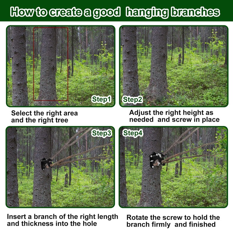 Mofuiry 2 Pack Heavy Duty Metal Branch Holder Mounted Deer