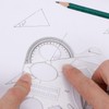 Multifunctional Geometric Ruler, Flexible Plastic Drawing Ruler, Transparent, Multi-Purpose Drawing