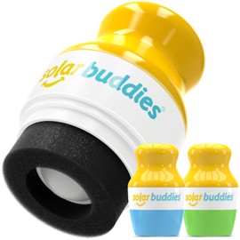 Solar Buddies Duo Green Blue Pack Of Solar Buddies Refillable Roll On Sponge Applicator For Kids, Adults, Families, Travel Size Holds 100ml Travel Friendly for Sunscreen, Suncream and Lotions