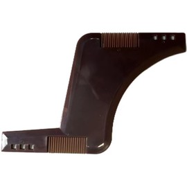 ASEANAO The Beard Black Beard Shaping & Styling Tool with Inbuilt Comb, Perfect for Line Up & Edging, Use with Beard Trimmer or Razor (Transparent)