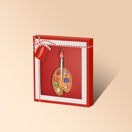 COXTNBIO 2024 Christmas Ornaments Hanging Ornaments for Christmas Tree Decorations| Artist Drawing Palette Ornament, Keepsake Gifts for Sisters Mom Grandma Women