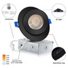 KnLnny Ware Black Gimbal Recessed Lighting 4 Inch 6 Pack,