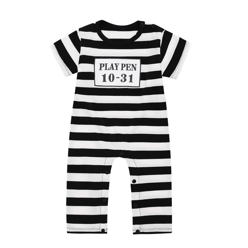 Baby Boys' Prisoner Costume Bodysuit (Short Prisoner, 0-3 Months)