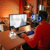 Transparent Acrylic Game Controller Stand Holder, Double-Layered Gaming Controller Holder