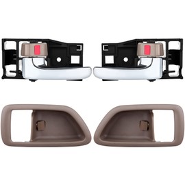 LUJUNTEC Interior Door Handles Driver Passenger Side Replacement for 2000-2004 for Toyota Avalon Chrome(4pcs)
