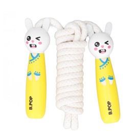 Cartoon Skipping Rope Adjustable Length Children Cartoon Jumping Rope for Fitness SportsWhite Bunny