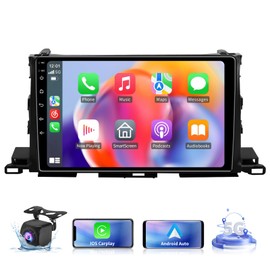 5GWiFi Upgrade Car Stereo Radio for Toyota Highlander 2014-2019 - Wireless Carplay and Android Auto GPS Navigation - 4GB+32GB 10inch Touchscreen Bluetooth RDS FM SWC