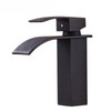 Faucet Waterfall Bathroom Faucets 1 Hole, Matte Black & Shiny