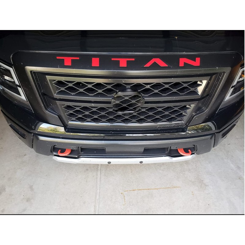 Red Letters fits 2020 Titan Hood/Grill ABS Plastic Inlay Also