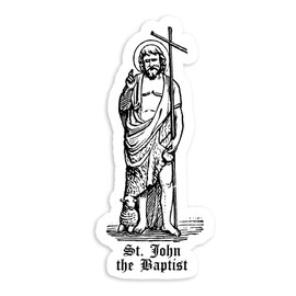 St. John The Baptist Catholic Saint Vintage Sticker Decal Notebook Car Laptop 3.5"x5.5"