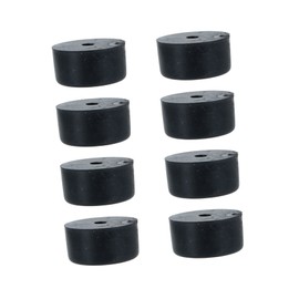 TEHAUX 8Pcs Speaker Spike Pad Rubber Isolation Stand for Amplifiers Shockproof Floor Disc Accessories Black Rubber Base for Audio Equipment Prevent Floor Marks