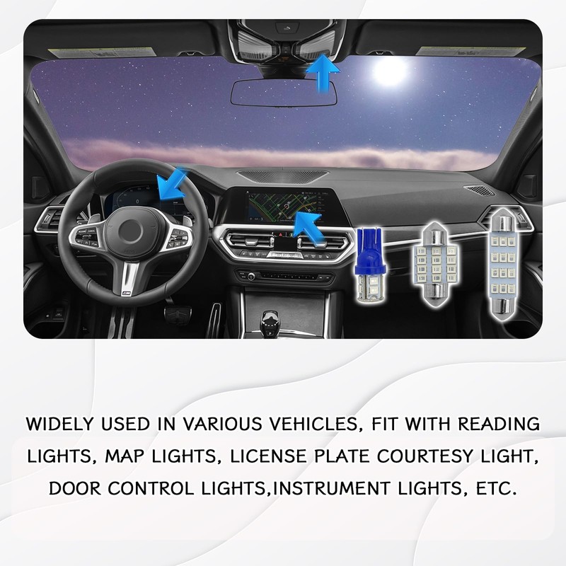 Hirificing 24PCS LED Interior Car Lights, Interior Car Lights Dome