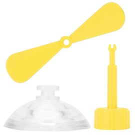 Aramox Bike Helmet Propeller, Decorative Helmet Suction Cup Rubber and Plastic Motorcycle Helmet Propeller Rubber & Plastic(Yellow)