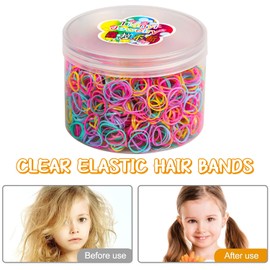 Pack of 1500 Hair Bobbles Small Rubber Bands Colourful Hair Bobbles Rubber Hair Bands Boxed Hair Bands Elastic Hair Bands for Children Girls Ladies Hairstyles