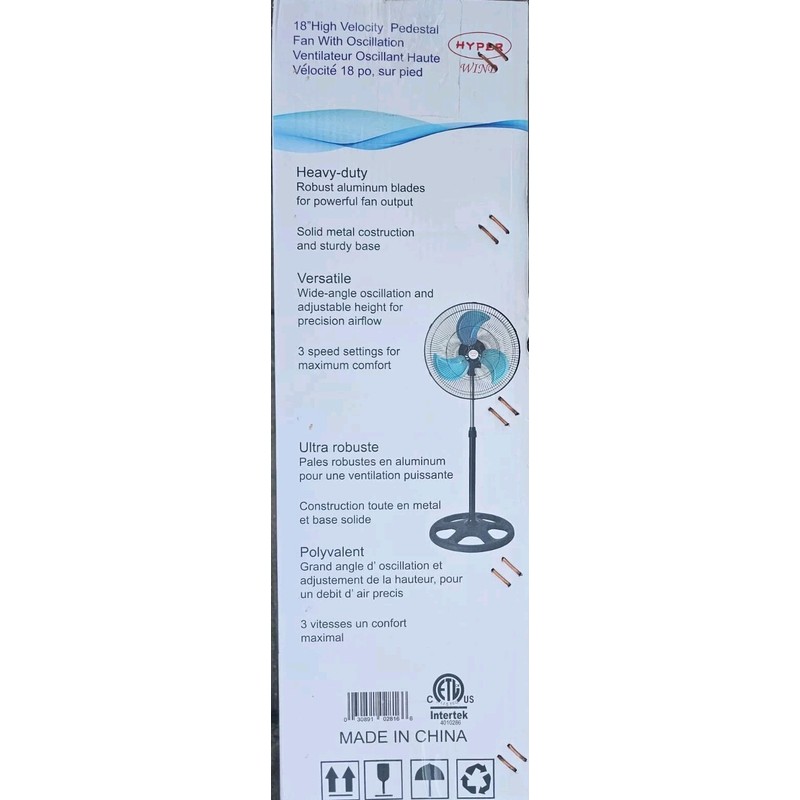 Hyper Tough New 18-inch High Velocity Sealed Motor Is Pedestal