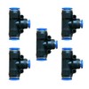 5 Pcs 10mm x 8mm x 10mm Pneumatic T Shaped
