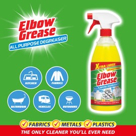 Elbow Grease All Purpose Degreaser Spray – Extra Large (1 Litre) | Removes Grease & Oil from Kitchens & Bathroom Surfaces, Outdoor, Vehicles & Fabrics