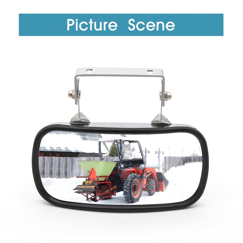 BOOLEE Convex Mirror Stainless Steel Rectangular U-Bracket for Cars Trucks