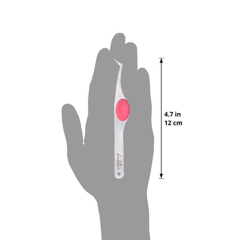 Beaditive High Precision Angled Tip Tweezers with Cushion Grip -