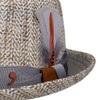 Alfonso D'Este Vendello Pork Pie Men's Fabric Hat, Summer Hat,