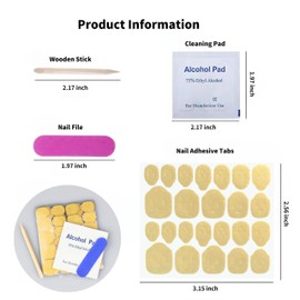 Ultra-Slim Nail Adhesive Tabs - Jelly Double-Sided Waterproof Gel Sticker Pads with Tool Set | High Adhesion, Tear-Resistant Kraft Paper, 24 Sizes for Press-On Nails & Fake Nail Tips （5）