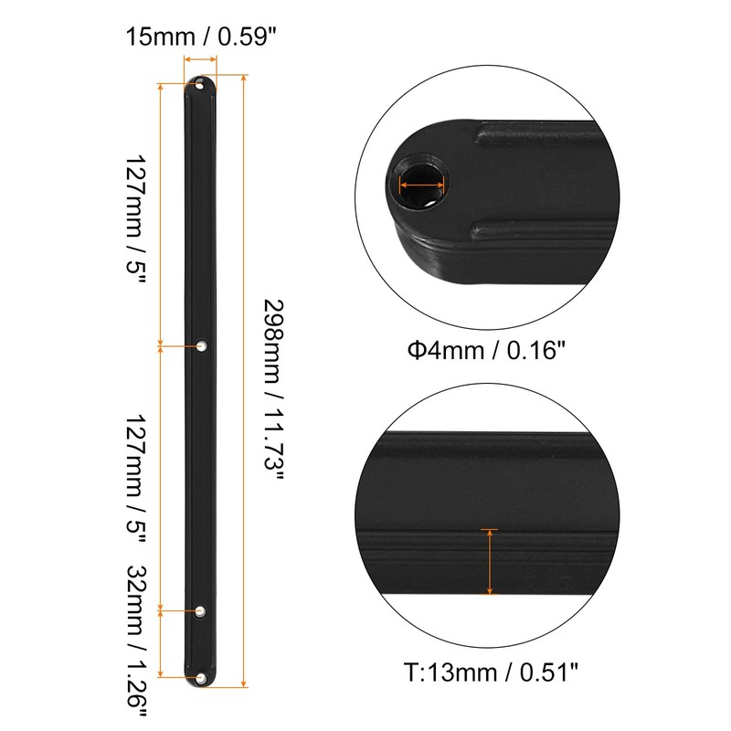 sourcing map Drawer Slides, 10Pcs 300mm - Plastic Drawer Rails,